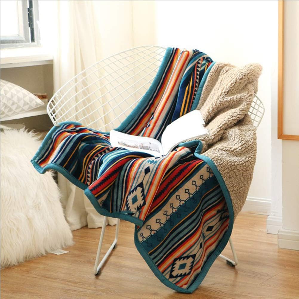 60x50 Soft Boho Sherpa Throw Blanket
