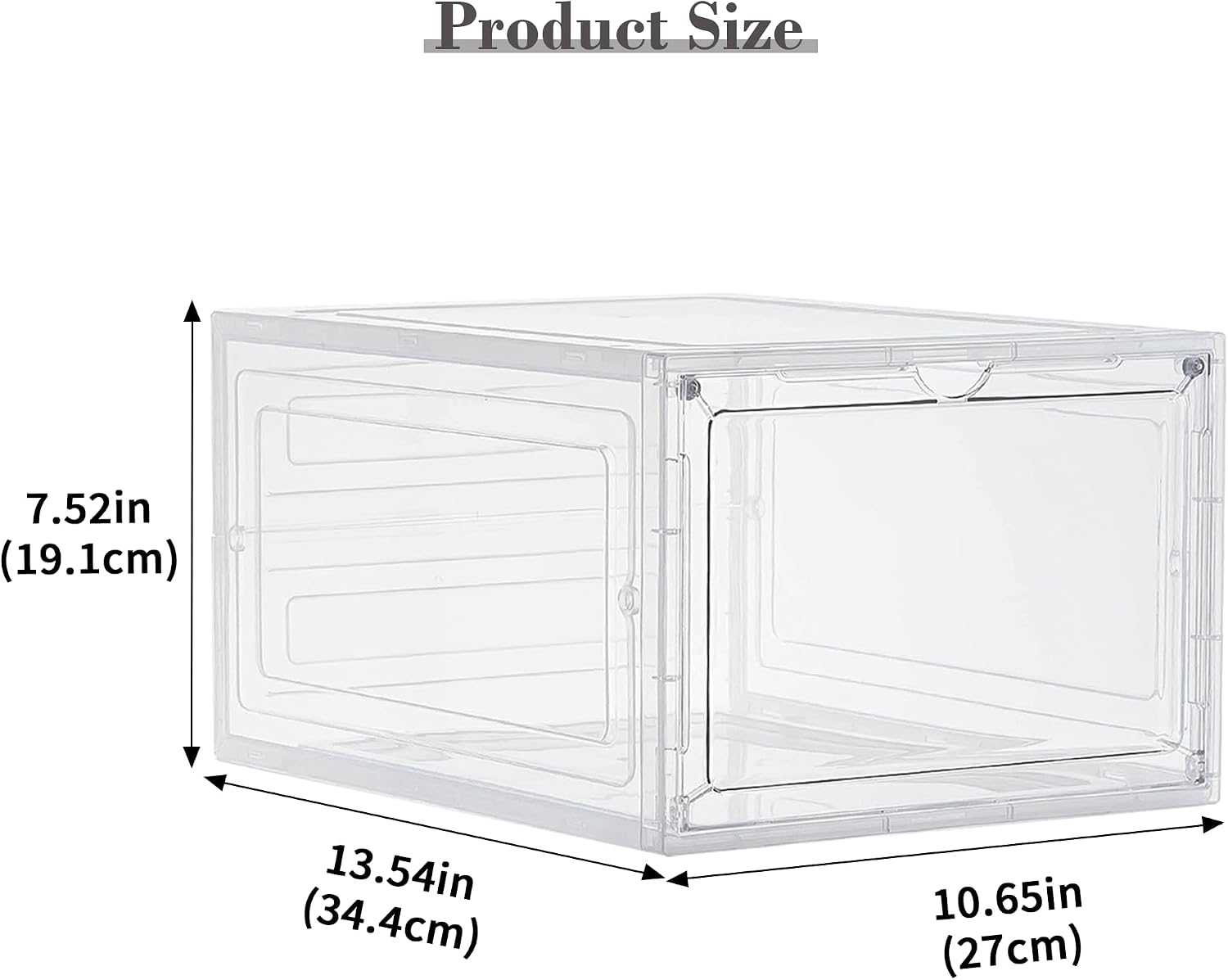 6 Pack 19Qt Clear Stackable Storage Bins