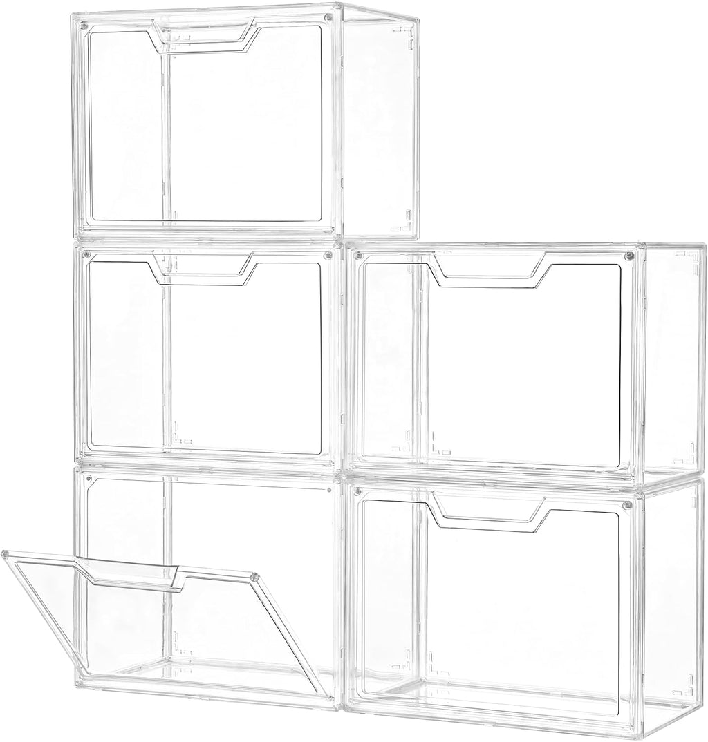 5 Pack Clear Acrylic Purse Storage Display Cases