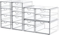 4 Pack 16 Drawers Clear Makeup Storage Organizer