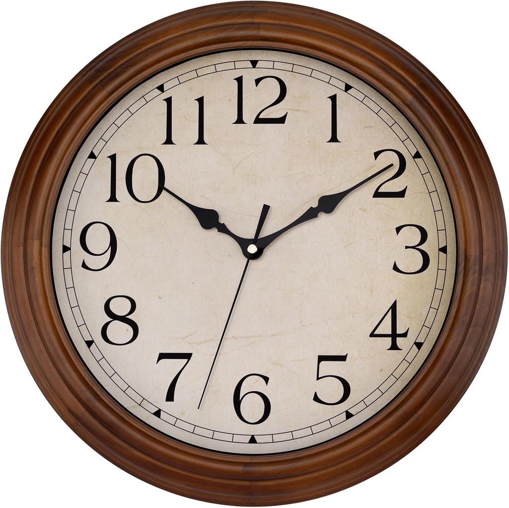 14 Inch Retro Wooden Silent Wall Clock