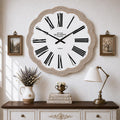 24" Natural Wood Farmhouse Wall Clock