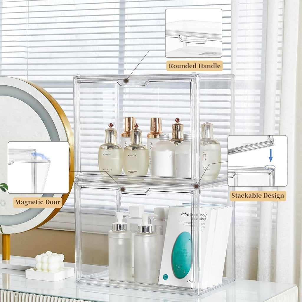 3 Pack Large Magnetic Acrylic Display Cases