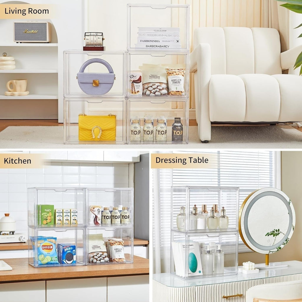 3 Pack Large Magnetic Acrylic Display Cases