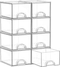 8 Pack Small Clear Acrylic Storage Boxes