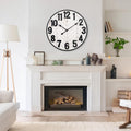 24" Whitewashed Farmhouse Wall Clock