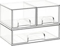 3 Pack Clear Acrylic Storage Drawers