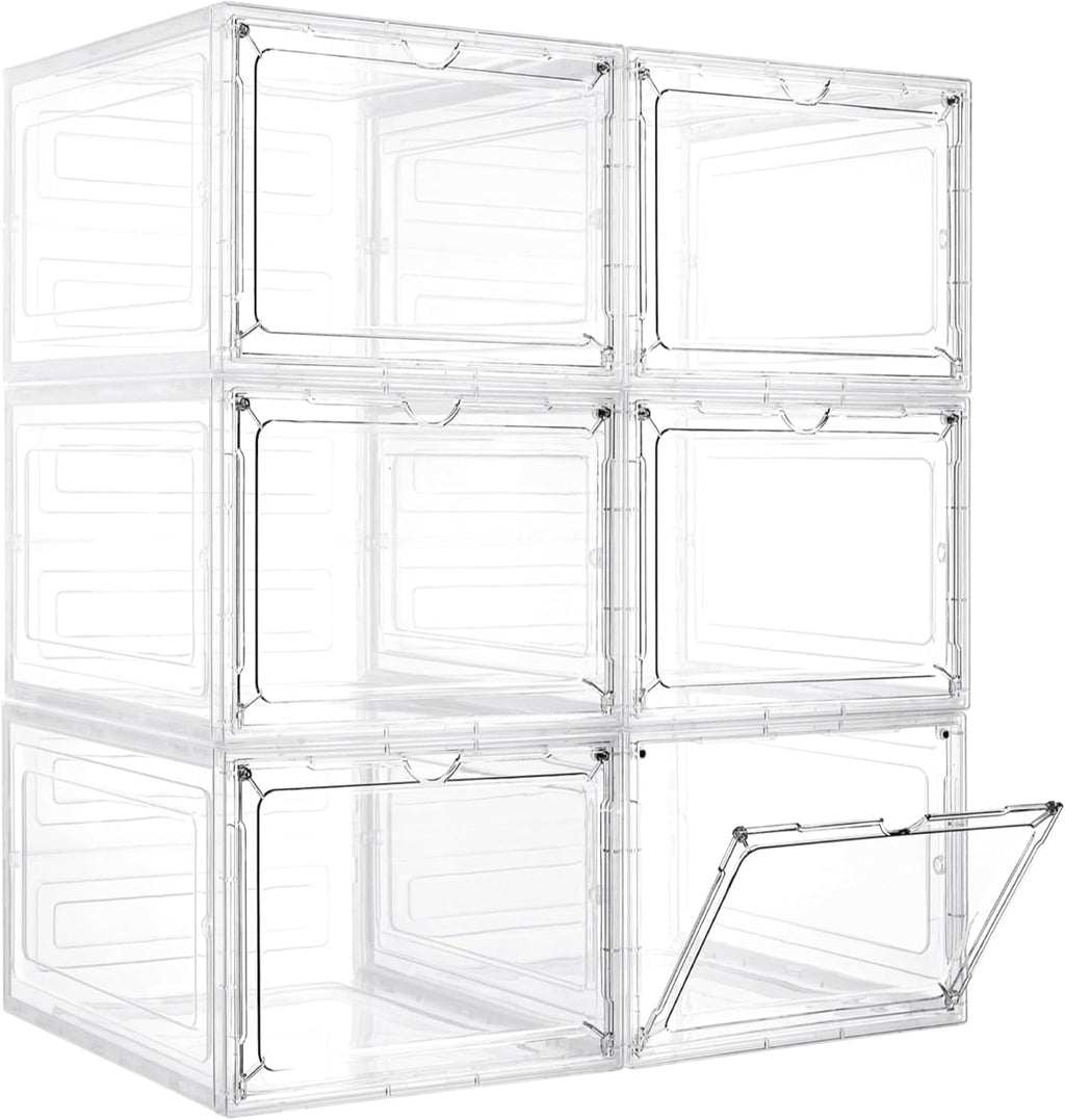 6 Pack 19Qt Clear Stackable Storage Bins