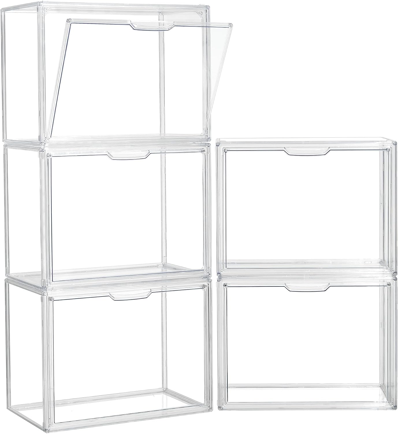 3 Pack Large Magnetic Acrylic Display Cases
