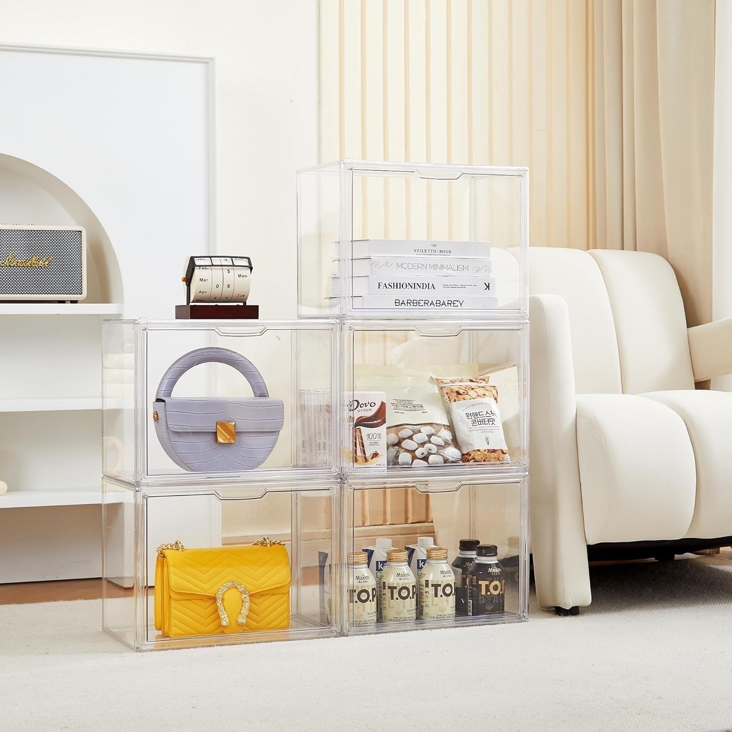 3 Pack Large Magnetic Acrylic Display Cases