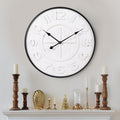 24" Vintage Iron Wood Silent Wall Clock