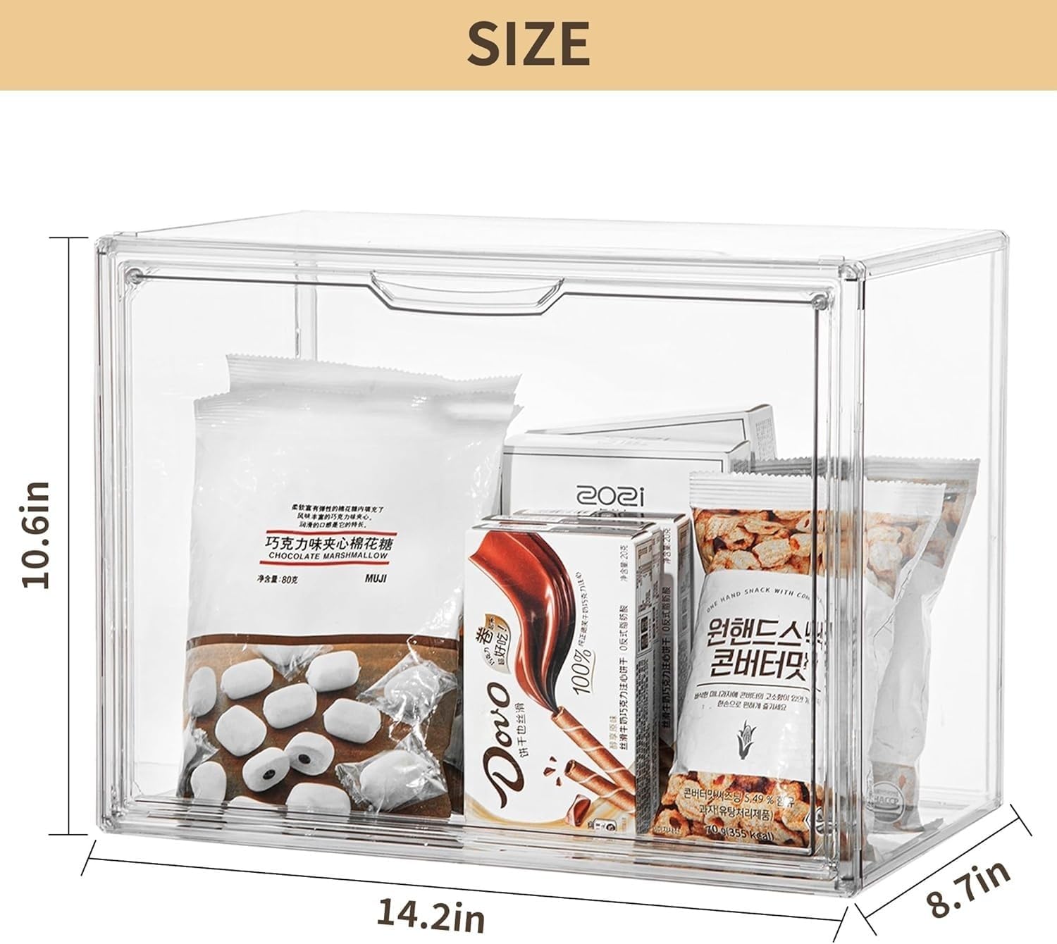 3 Pack Large Magnetic Acrylic Display Cases