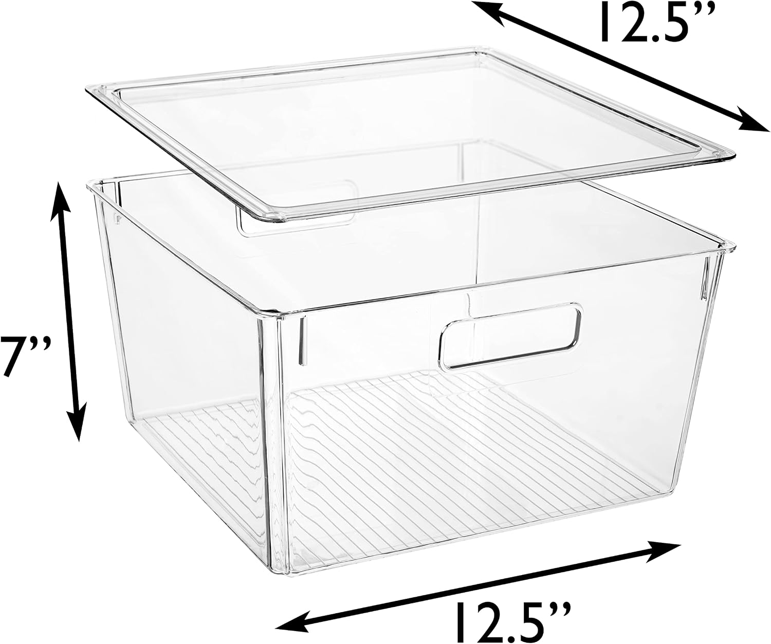 XL Lidded Plastic Storage Organizer Bins