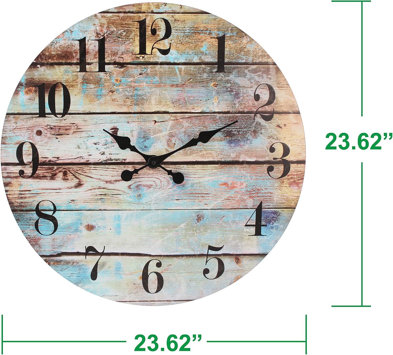 23" Vintage Farmhouse Wood Wall Clock