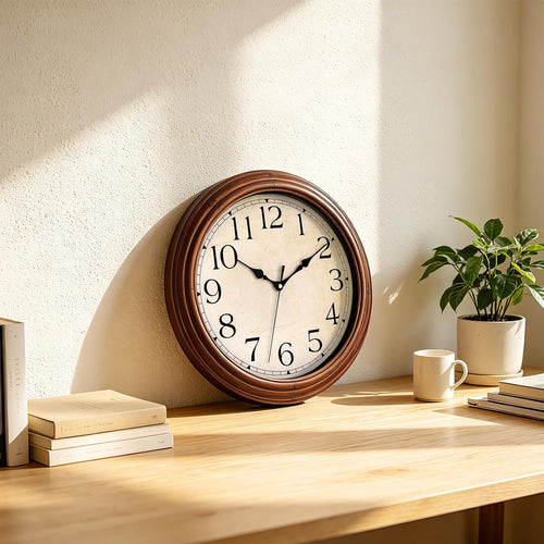 14 Inch Retro Wooden Silent Wall Clock