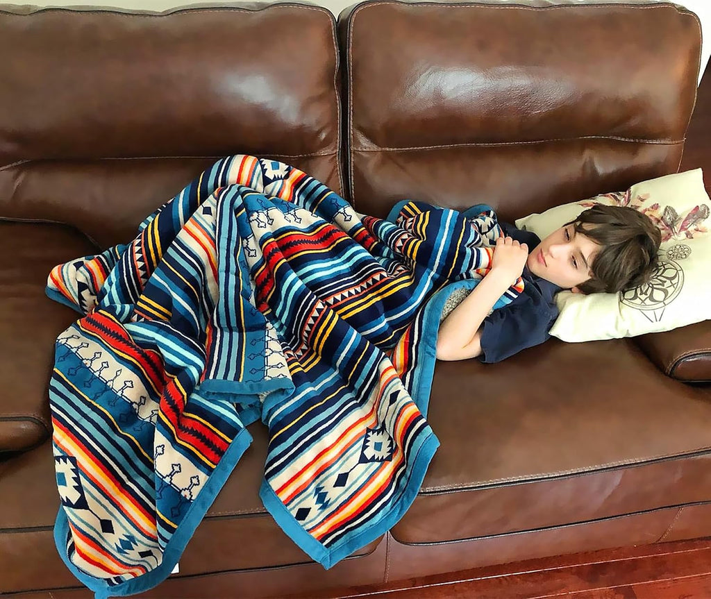 60x50 Soft Boho Sherpa Throw Blanket