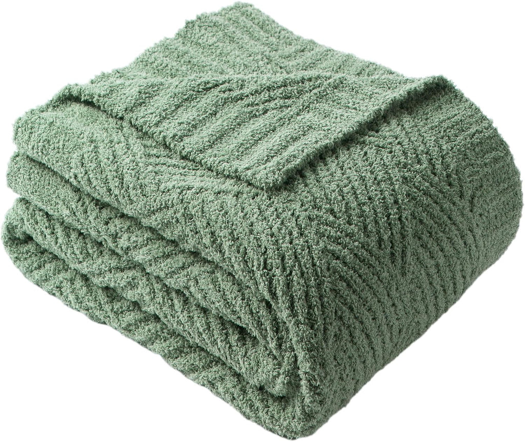 50x60 Sage Green Chenille Throw