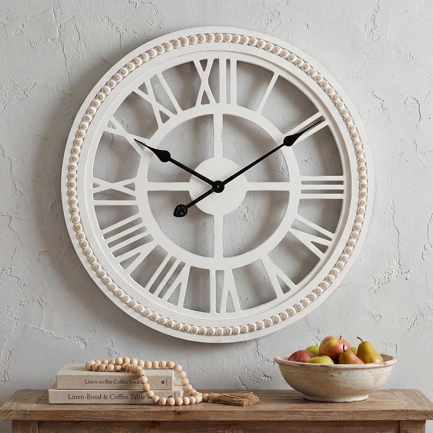 24" Rustic Farmhouse Wooden Clock