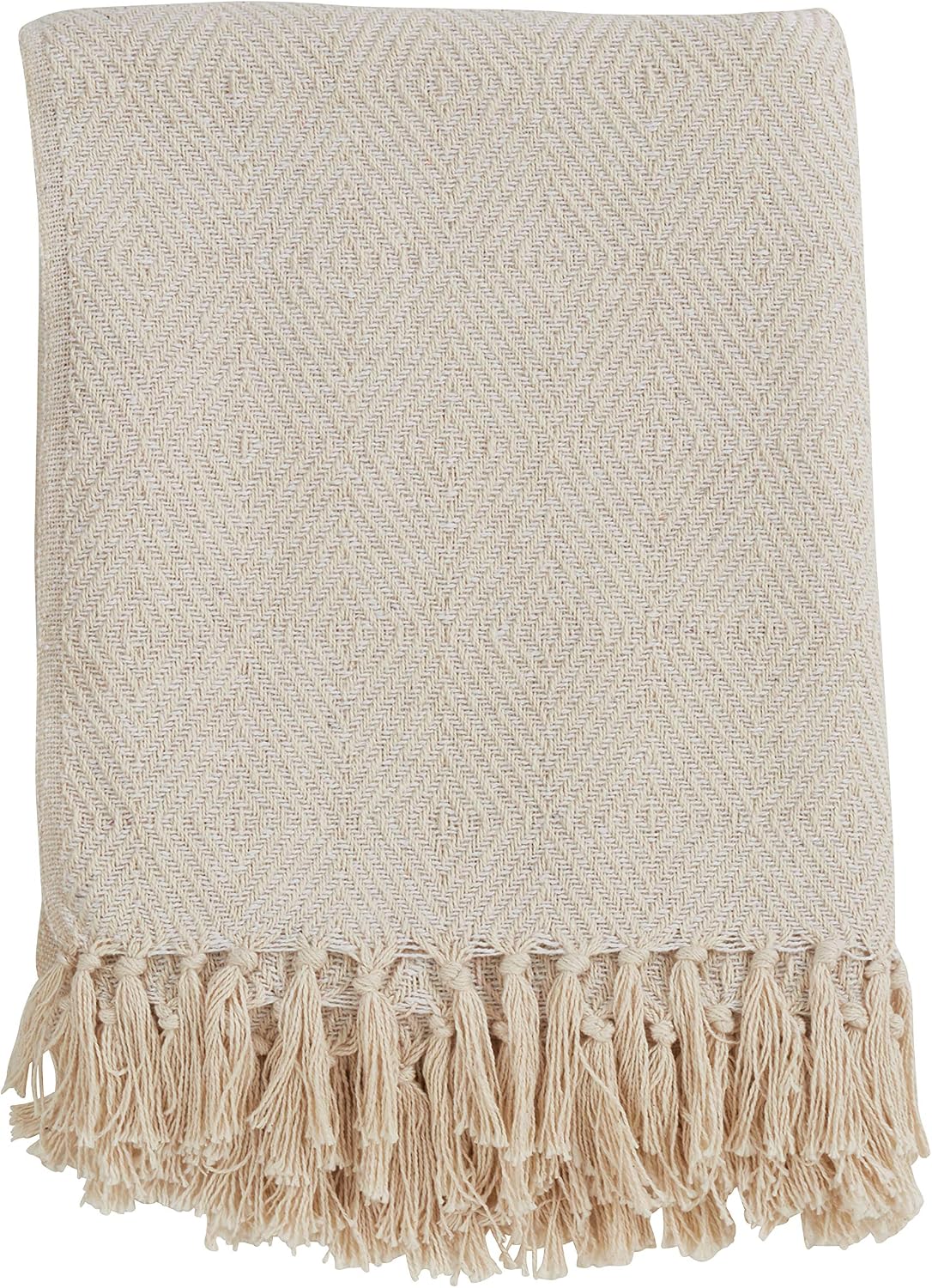 Soft Cotton Diamond Weave Throw