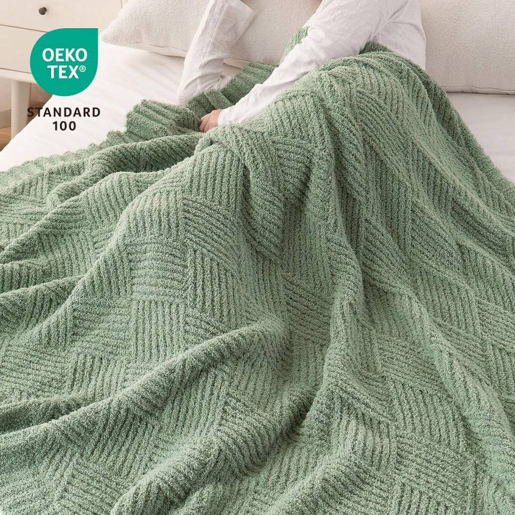 50x60 Sage Green Chenille Throw
