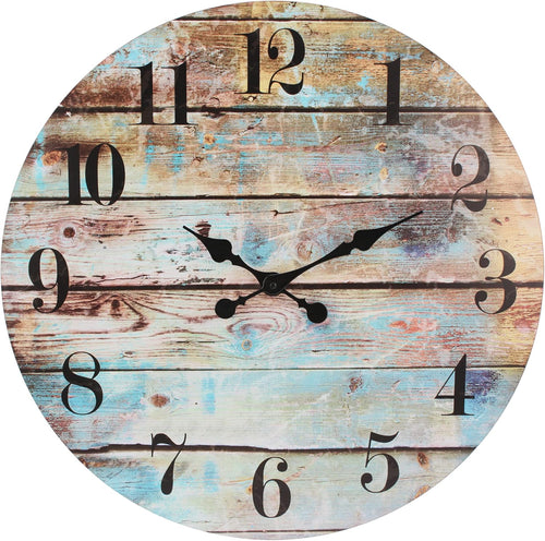23" Vintage Farmhouse Wood Wall Clock