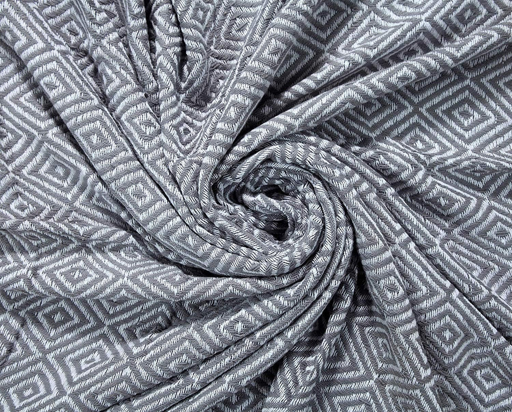 50x60 Platinum Cotton Woven Throw Set